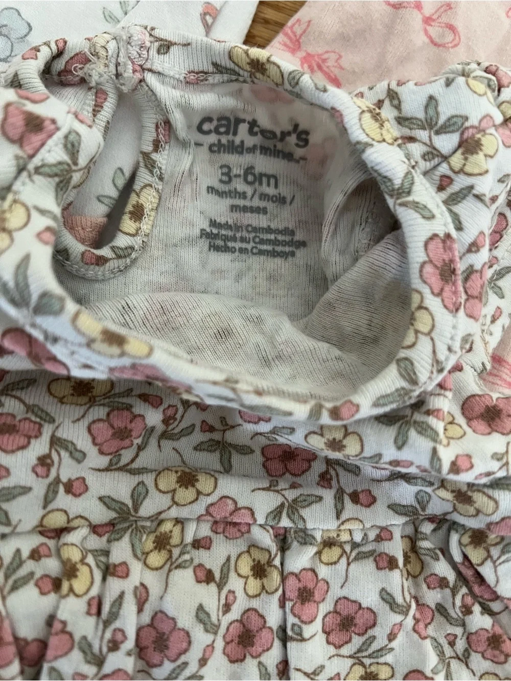 3-6M Baby Girl Clothing Bundle Rabbit Bear Organic Carter’s 7 Pc Outfit Lot